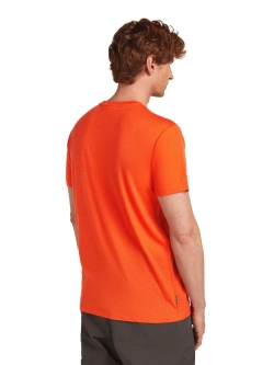Koszulka termiczna z krótkim rękawem Icebreaker Merino 150 Tech Lite SS Tee Bear Tour czerwona
