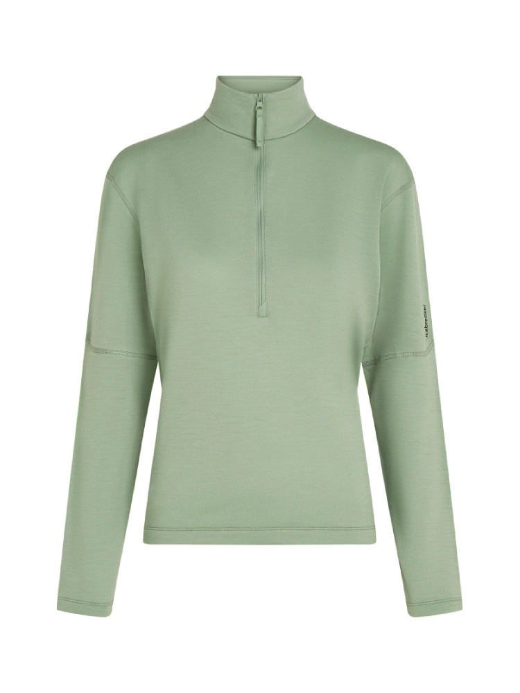 Bluza termoaktywna damska z zamkiem do połowy Icebreaker 360 RealFleece Elemental jasnozielona