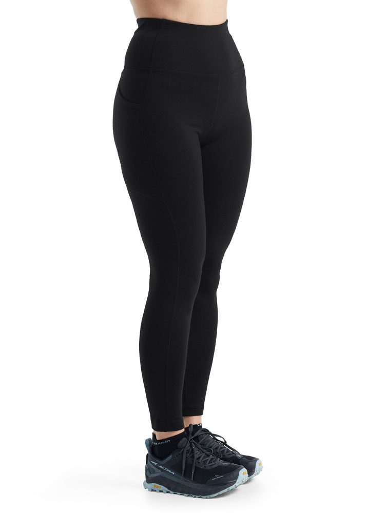 Legginsy damskie Icebreaker Fastray High Rise Tights czarne