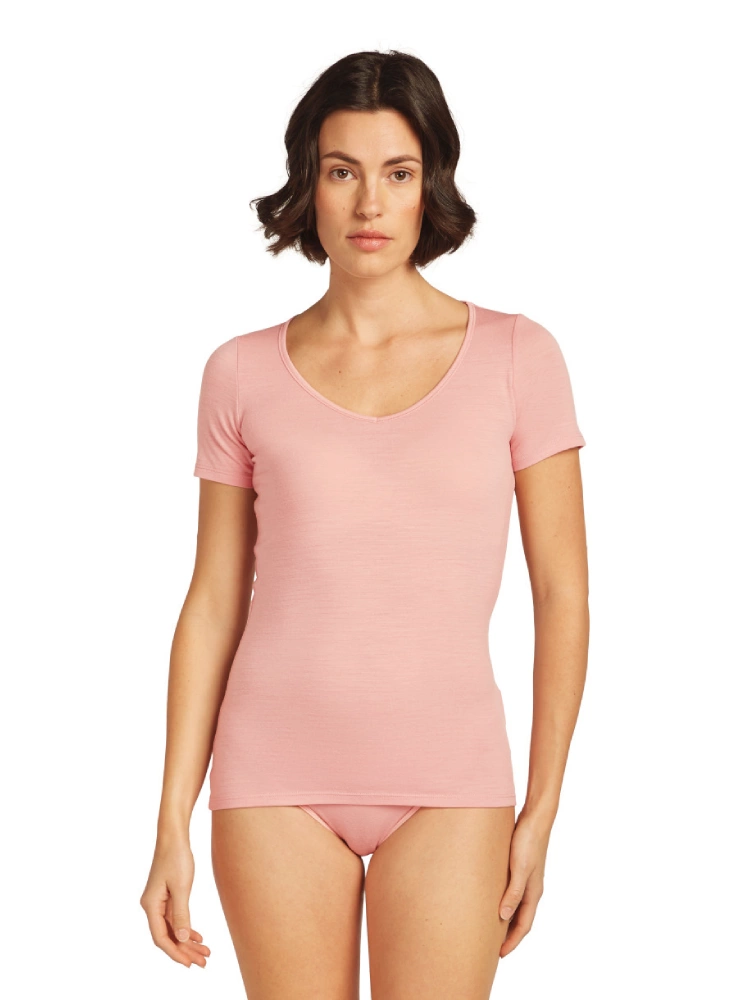 Koszulka termoaktywna damska Icebreaker 150 Siren SS Sweetheart jasnoróżowa