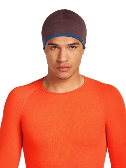 Czapka Icebreaker Pocket Hat niebiesko-bordowa
