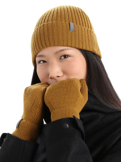 Czapka Icebreaker Rixdorf Cuff Beanie musztardowa