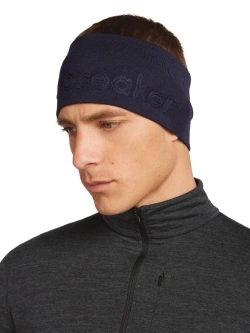 Opaska Icebreaker Merino 200 Oasis Headband Flock Forms AOP granatowa