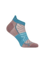 Skarpety termoaktywne damskie Icebreaker Merino Run+ Ultralight Micro, niebiesko-różowe