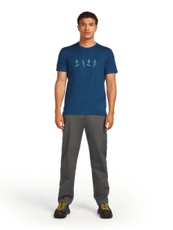 Koszulka termoaktywna z krótkim rękawem Icebreaker Merino 150 Tech Lite SS Tee Snow Day ciemnoniebieska