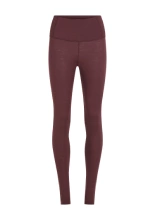Legginsy termoaktywne damskie Icebreaker Merino 200 Oasis High Rise bordowe