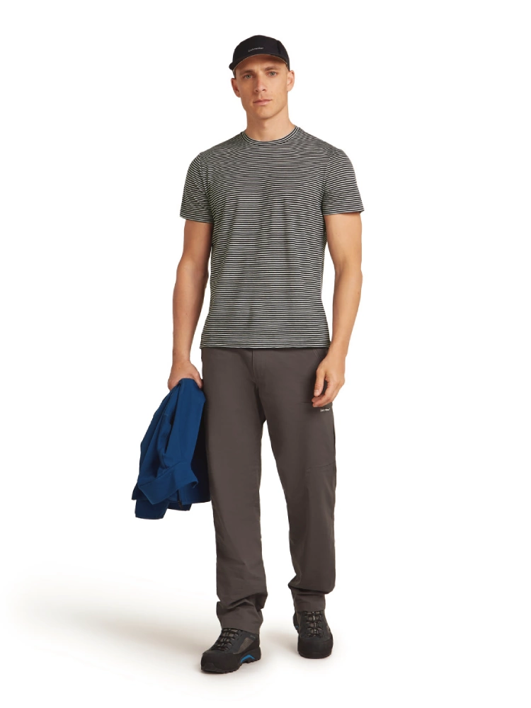 Koszulka termoaktywna z krótkim rękawem Icebreaker 150 Tech Lite III SS Tee czarno-biała