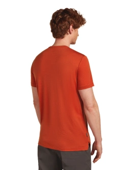 Koszulka termiczna z krótkim rękawem Icebreaker Merino Blend 125 Cool-Lite™ Sphere III SS Tee czerwona