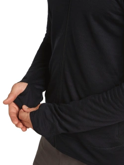 Bluza termoaktywna z zamkiem Icebreaker Merino Blend 300 RealFleece Descender LS Zip czarna