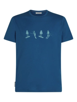 Koszulka termoaktywna z krótkim rękawem Icebreaker Merino 150 Tech Lite SS Tee Snow Day ciemnoniebieska