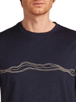 Koszulka termoaktywna z krótkim rękawem Icebreaker Merino 150 Tech Lite SS Tee Mountain Pulse granatowa
