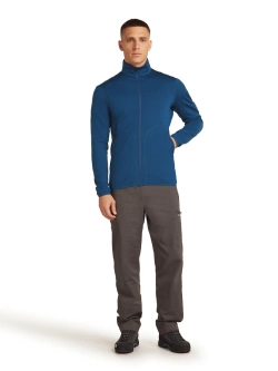Bluza termoaktywna zapinana na zamek Icebreaker Merino 560 RealFleece Elemental ciemnoniebieska