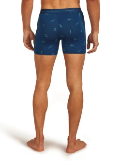 Bokserki termoaktywne Icebreaker Merino 150 Anatomica Boxers Snow Day granatowe