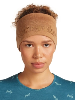 Opaska Icebreaker Merino 200 Oasis Headband Flock Forms AOP jasnopomarańczowy