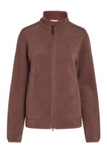 Bluza termoaktywna damska z zamkiem Icebreaker Merino Blend 800 RealFleece Classic Pile LS Zip brązowa