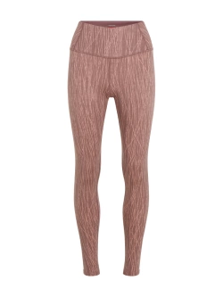 Legginsy termoaktywne damskie Icebreaker Merino 260 Tech Vertex High Rise Delta Lines AOP różowe
