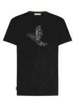 Koszulka termoaktywna z krótkim rękawem Icebreaker Merino 150 Tech Lite SS Tee Skiing Yeti czarna