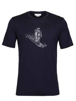 Koszulka Icebreaker Tech Lite II SS Tee Skiing Yeti granat
