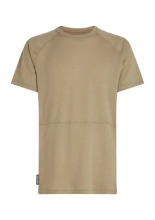 Koszulka termiczna z krótkim rękawem Icebreaker Merino 200 Waffle Elevation SS Tee beżowa