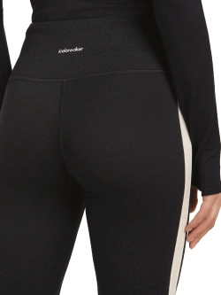 Legginsy termiczne damskie Icebreaker Merino 200 Oasis+, czarne