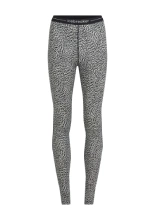 Legginsy termoaktywne damskie Icebreaker Merino 200 Oasis Flock Forms AOP granatowo-białe