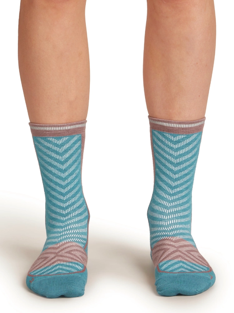 Skarpety damskie Icebreaker Merino Run+ Ultralight niebiesko-różowe