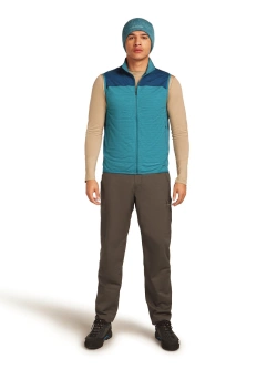 Kamizelka termoaktywna Icebreaker Merino Blend 300 RealFleece Descender Vest niebieska