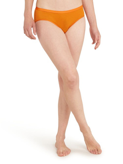 Figi damskie Icebreaker Siren Hipkini pomarańczowe