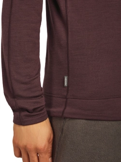 Bluza termoaktywna z zamkiem do połowy Icebreaker 360 RealFleece Elemental bordowa