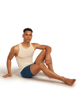 Bokserki termoaktywne z dłuższymi nogawkami Icebreaker Anatomica ciemnoniebieskie