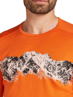 Koszulka termiczna Icebreaker Merino 200 Oasis Remarkables pomarańczowa