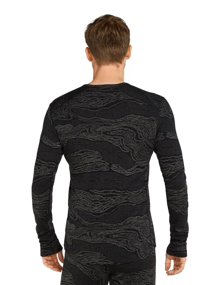 Koszulka termiczna z długim rękawem Icebreaker Merino 260 Vertex Snow Guide niebieska