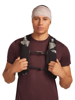 Opaska Icebreaker Merino 200 Oasis Headband Flock Forms AOP różowo-biała