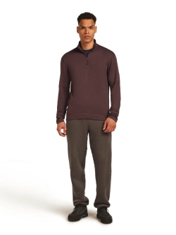 Bluza termoaktywna z zamkiem do połowy Icebreaker 360 RealFleece Elemental bordowa