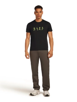 Koszulka termoaktywna z krótkim rękawem Icebreaker Merino 150 Tech Lite SS Tee Snow Day czarna