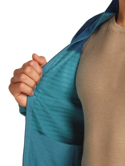 Bluza termoaktywna z zamkiem Icebreaker Merino Blend 300 RealFleece Descender LS Zip niebieska