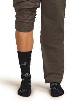 Skarpety Icebreaker Merino Lifestyle Ultralight Crew Camp Essentials czarno-białe