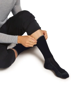 Skarpety termoaktywne termoaktywne Icebreaker Merino Hike Medium Crew czarno-szare