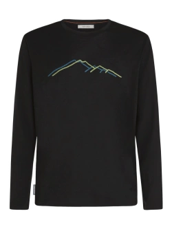 Koszulka termoaktywna z długim rękawem Icebreaker Merino 150 Tech Lite LS Tee Rainer Ridge czarna