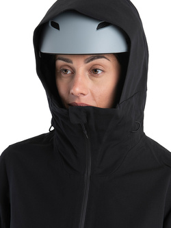 Kurtka damska Icebreaker Merino Shell Peak Hooded czarna