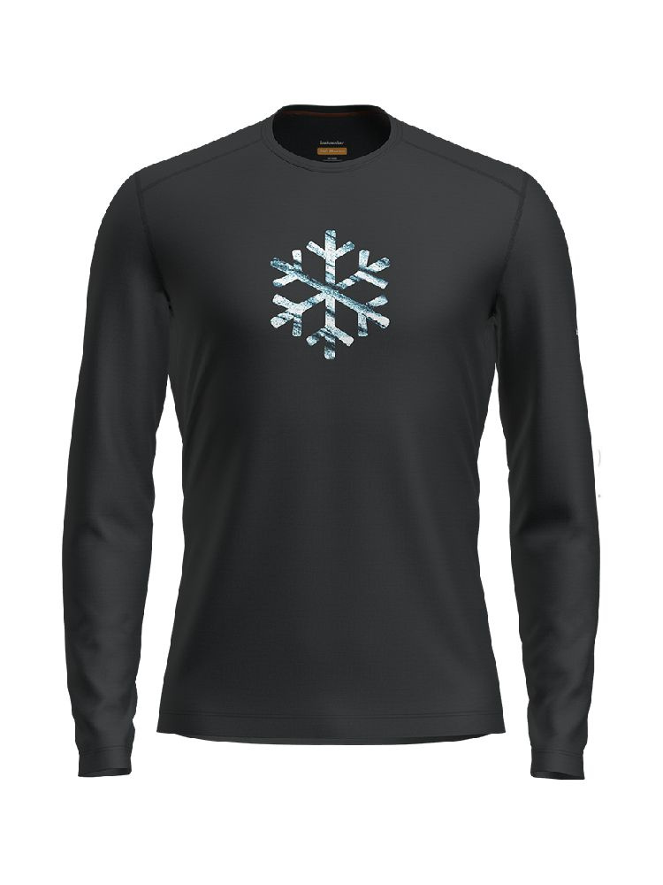 Koszulka termoaktywna z długim rękawem Icebreaker 200 Oasis LS Crewe POW czarna