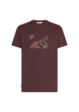 Koszulka termoaktywna z krótkim rękawem Icebreaker Merino 150 Tech Lite SS Tee In The Wild bordowa