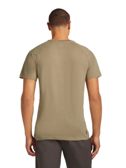 Koszulka termiczna z krótkim rękawem Icebreaker Merino 200 Waffle Elevation SS Tee beżowa