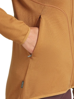 Bluza termoaktywna damska zapinana na zamek Icebreaker Merino 560 RealFleece Elemental jasnopomarańczowa
