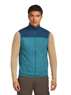 Kamizelka termoaktywna Icebreaker Merino Blend 300 RealFleece Descender Vest niebieska