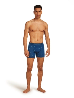 Bokserki termoaktywne Icebreaker Merino 150 Anatomica Boxers Snow Day granatowe