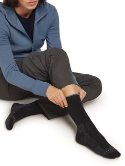 Skarpety termoaktywne damskie Icebreaker Merino Hike Medium Crew czarno-szare