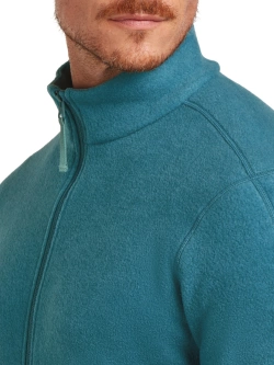 Bluza termoaktywna z zamkiem Icebreaker Merino Blend 800 RealFleece Classic Pile LS Zip niebieski