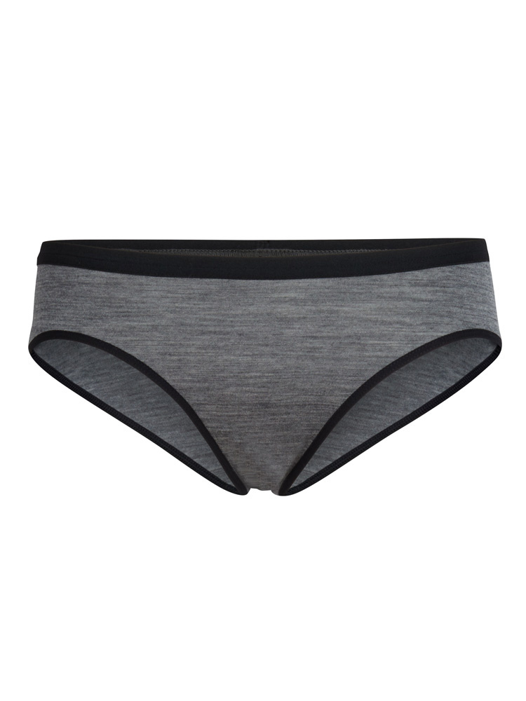 Majtki bikini damskie Icebreaker Siren Bikini szaro-czarne