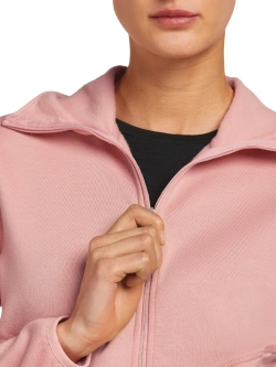 Bluza termoaktywna damska zapinana na zamek Icebreaker 560 Realfleece Elemental z kapturem jasnoróżowa
